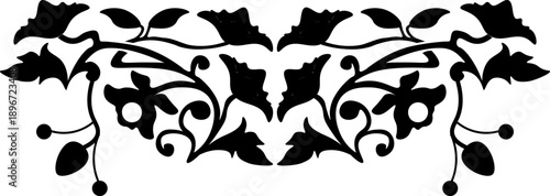 traditional pattern of sumatera. floral pattern with dark color