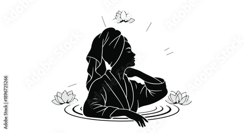 silhouette of a woman in yoga pose