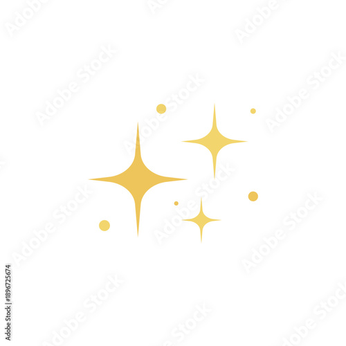 Gold sparkle stars. Twinkling stars. Sparkles, shining burst. Vector illustration.