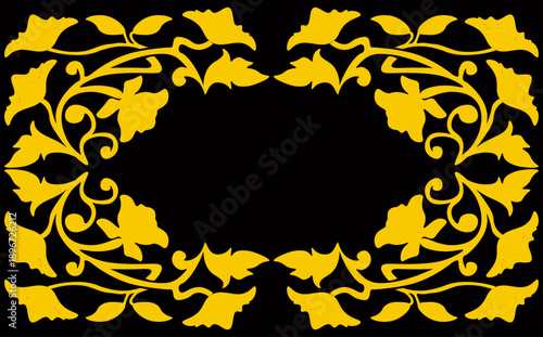 Floral pattern. wood carving pattern