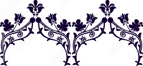 traditional pattern of sumatera. floral pattern with dark color