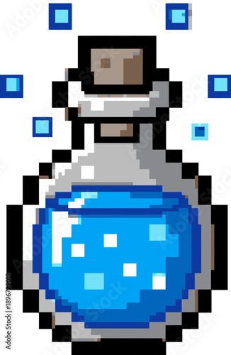 Pixel Art Soda Bottle Design.