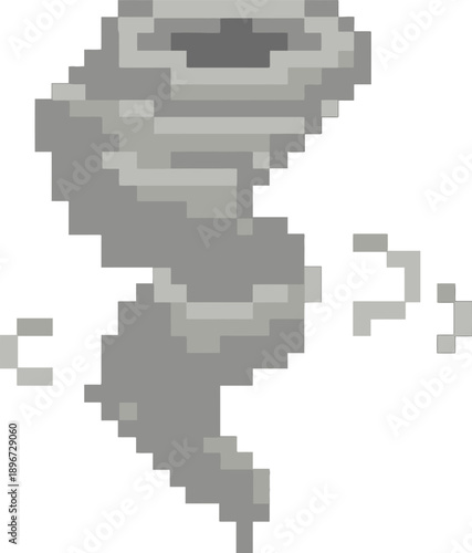 Pixel Art Tornado Weather.