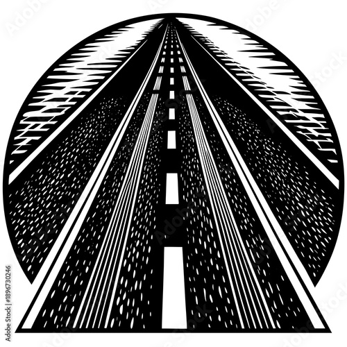 Bus stop lane marking lines with bold road paint style, indicating a designated stopping area.