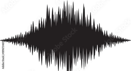 Sound wave pattern on a white background graphic design
