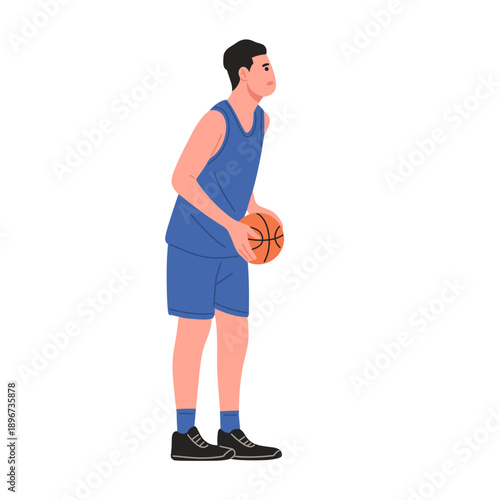 basketball player jump shot motion sequence from ball preparation to release.Ideal for basketball training materials,coaching guides, sports education,fitness content, mobile apps,websites,presentatio