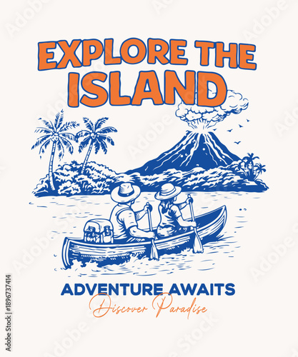 explore the island adventure t-shirt design