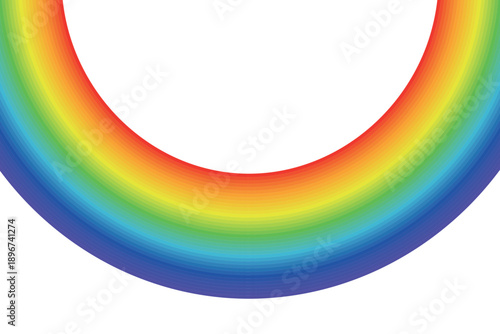 Vibrant rainbow pride graphic. Vector illustration isolated on a white background.