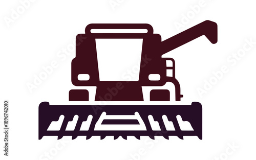 Harvester icon displayed on a clean white background, ideal for graphic and web design. A contemporary, minimalist vector sign. A fashionable symbol for web design buttons or mobile apps.
