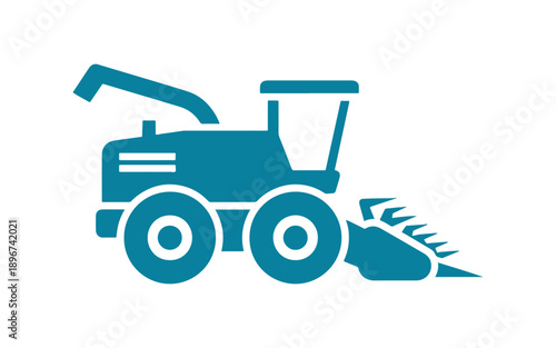 Harvester icon over a white background, suitable for graphic and web design. A modern and straightforward vector sign. A chic symbol for web design buttons or mobile apps.
