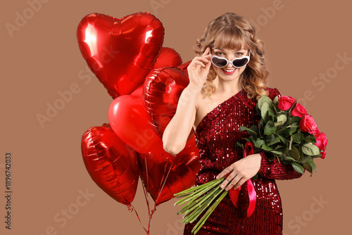 Beautiful young woman with ...