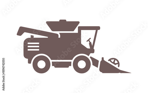 Harvester icon set against a white backdrop, perfect for graphic and web design. A sleek, modern vector symbol. A stylish icon for website buttons or mobile applications.
