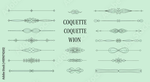 elegant decorative text dividers ornamental flourishes vintage typographic accents for page breaks and versatile design projects.