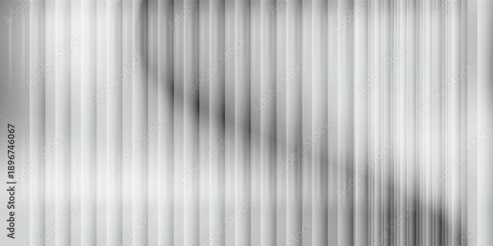 Fototapeta premium Holograph ice glass texture background. Reed flute pattern effect. Laser ripple abstract line ribbed 3d gradient. Silver frosty reflect striations.