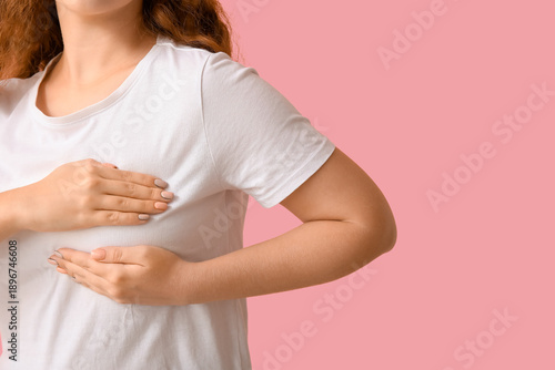 Young woman checking her br...