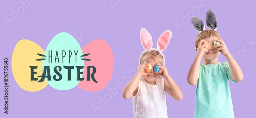 Cute little children with b...