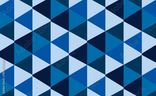 A bold geometric pattern of repeating blue and light blue triangles, creating a modern and dynamic background suitable for wallpapers, branding, packaging, and digital design.