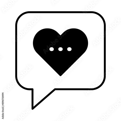 Heart chat message