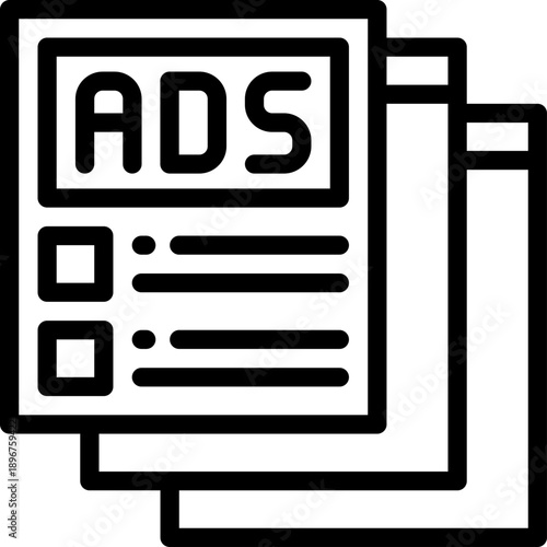 leaflet line icon. Clean and minimalist vector icon for websites, mobile apps, presentations, and logos. Fully scalable and customizable for any project.