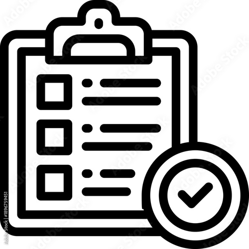 clipboard line icon. Clean and minimalist vector icon for websites, mobile apps, presentations, and logos. Fully scalable and customizable for any project.