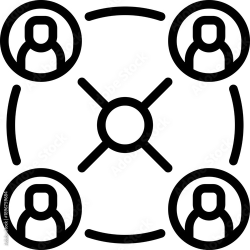 network line icon. Clean and minimalist vector icon for websites, mobile apps, presentations, and logos. Fully scalable and customizable for any project.