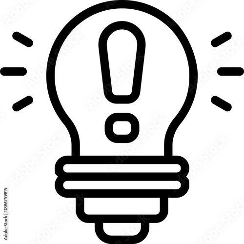 idea line icon. Clean and minimalist vector icon for websites, mobile apps, presentations, and logos. Fully scalable and customizable for any project.