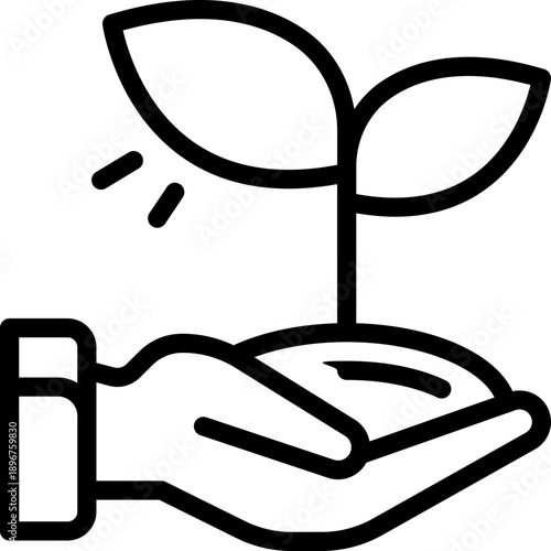 growth line icon. Clean and minimalist vector icon for websites, mobile apps, presentations, and logos. Fully scalable and customizable for any project.