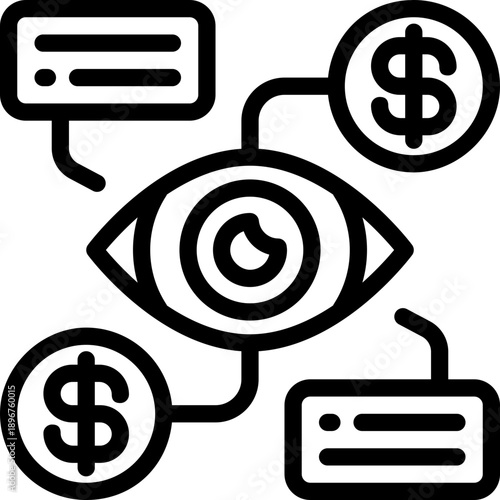 transparency line icon. Clean and minimalist vector icon for websites, mobile apps, presentations, and logos. Fully scalable and customizable for any project.