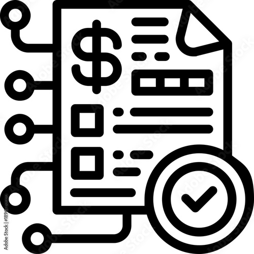 smart contract line icon. Clean and minimalist vector icon for websites, mobile apps, presentations, and logos. Fully scalable and customizable for any project.