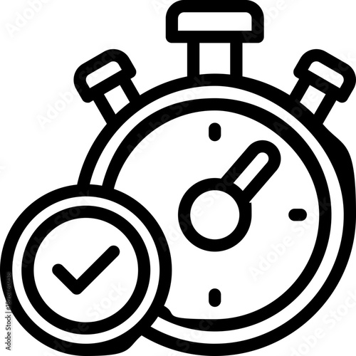 productivity line icon. Clean and minimalist vector icon for websites, mobile apps, presentations, and logos. Fully scalable and customizable for any project.