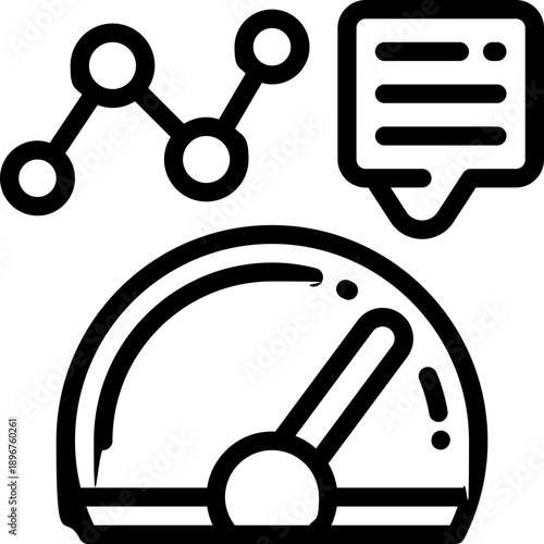 indicator line icon. Clean and minimalist vector icon for websites, mobile apps, presentations, and logos. Fully scalable and customizable for any project.