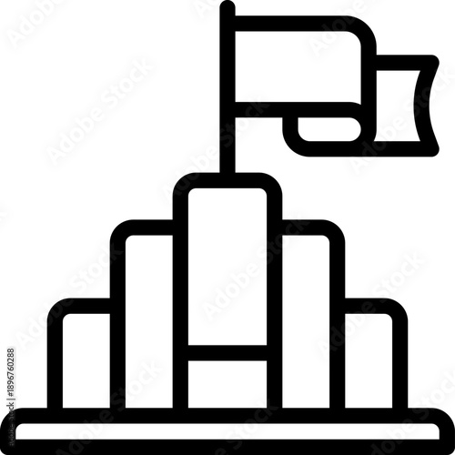 achievement line icon. Clean and minimalist vector icon for websites, mobile apps, presentations, and logos. Fully scalable and customizable for any project.