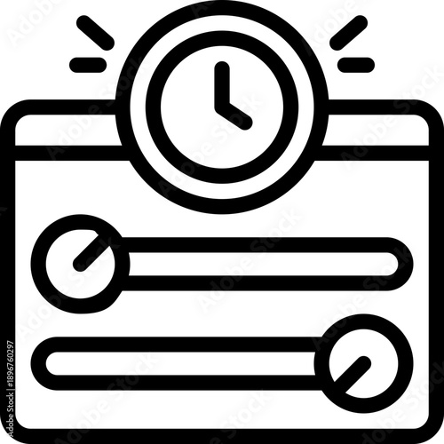 time management line icon. Clean and minimalist vector icon for websites, mobile apps, presentations, and logos. Fully scalable and customizable for any project.