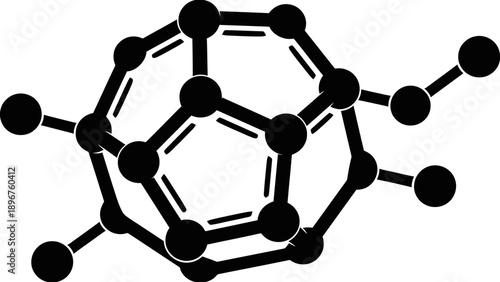 Molecular Structure of Chemical Compound Illustration.