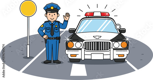 Online education concept with student learning on laptop, digital library, video course webinar, internet school study, and distance knowledge training, vector illustration style,