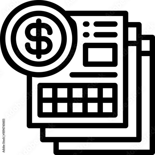 report line icon. Clean and minimalist vector icon for websites, mobile apps, presentations, and logos. Fully scalable and customizable for any project.