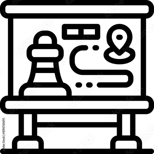 strategy line icon. Clean and minimalist vector icon for websites, mobile apps, presentations, and logos. Fully scalable and customizable for any project.