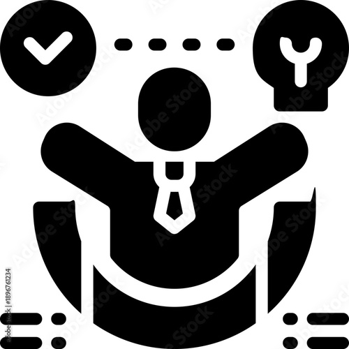 capability glyph icon. Strong and solid vector icon for websites, mobile interfaces, presentations, and visual branding. High quality and easy to edit.