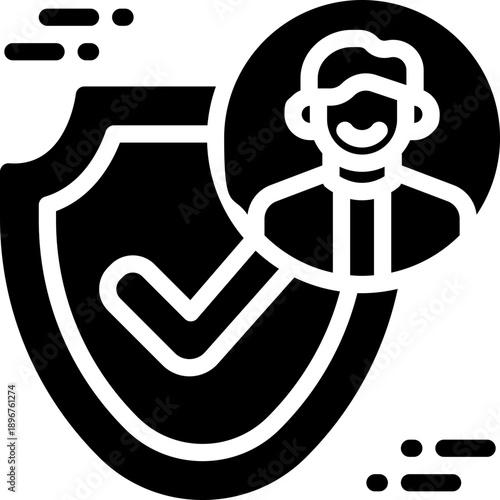 trust glyph icon. Strong and solid vector icon for websites, mobile interfaces, presentations, and visual branding. High quality and easy to edit.