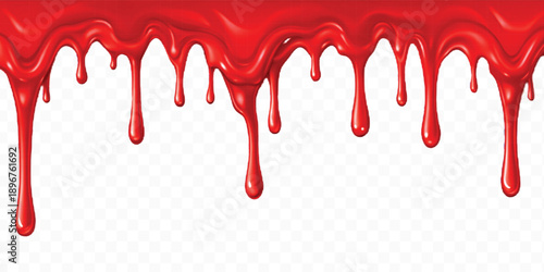 realistic 3d colorful liquid paint dripping down in different style isolated on transparent background