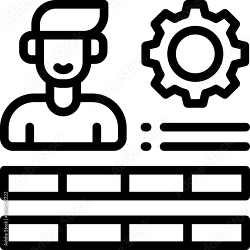 planning line icon. Clean and minimalist vector icon for websites, mobile apps, presentations, and logos. Fully scalable and customizable for any project.