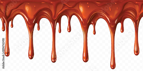 realistic 3d colorful liquid paint dripping down in different style isolated on transparent background