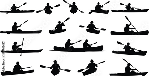 Resistance band exercise icons set, fitness workout guide, strength training silhouettes, home gym equipment, bodyweight movements, athletic man training illustrations, muscle