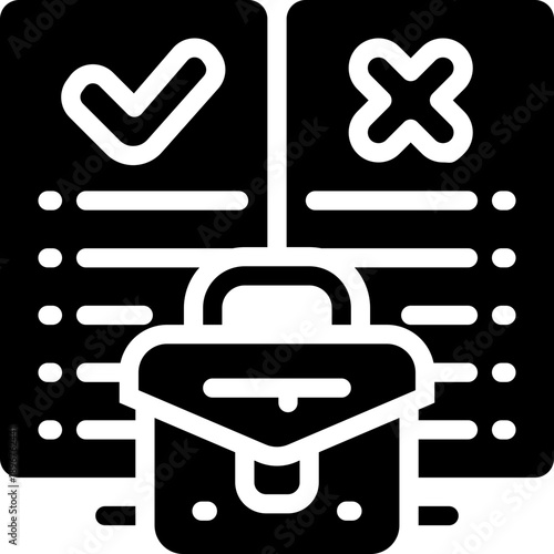 rules glyph icon. Strong and solid vector icon for websites, mobile interfaces, presentations, and visual branding. High quality and easy to edit.