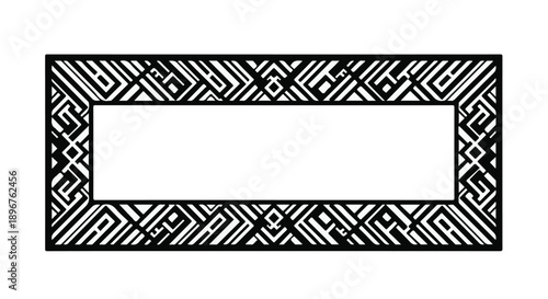 black and white frame with clipping path