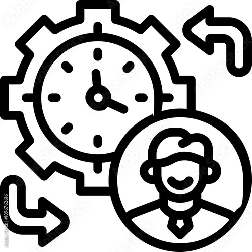 management line icon. Clean and minimalist vector icon for websites, mobile apps, presentations, and logos. Fully scalable and customizable for any project.