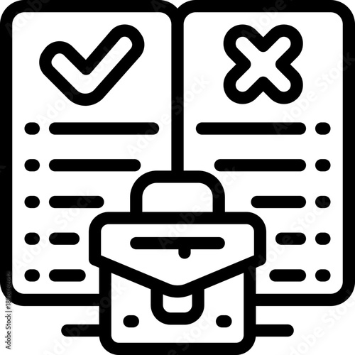 rules line icon. Clean and minimalist vector icon for websites, mobile apps, presentations, and logos. Fully scalable and customizable for any project.