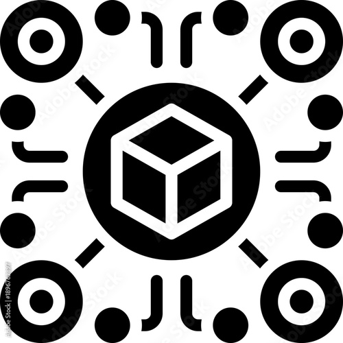 crypto glyph icon. Strong and solid vector icon for websites, mobile interfaces, presentations, and visual branding. High quality and easy to edit.