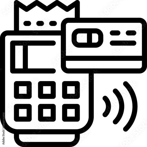 payment method line icon. Clean and minimalist vector icon for websites, mobile apps, presentations, and logos. Fully scalable and customizable for any project.