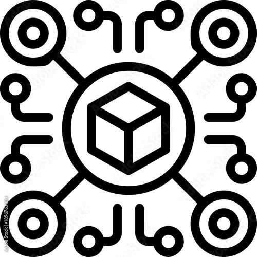 crypto line icon. Clean and minimalist vector icon for websites, mobile apps, presentations, and logos. Fully scalable and customizable for any project.